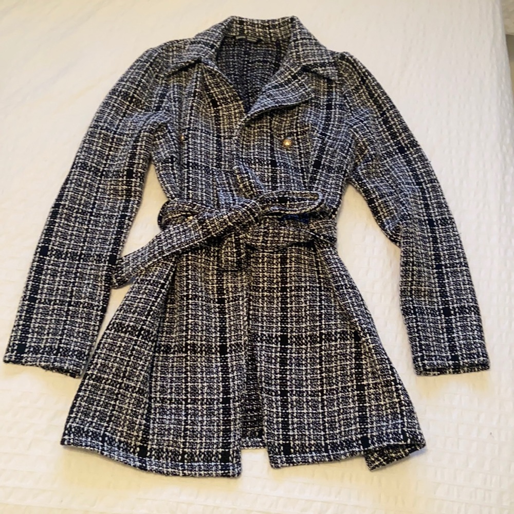 Black and white coat dress. Worn once.